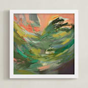 "Winds of Change by Stacy Kron" - Art Print in Leafy Green by Stacy Kron - Framed