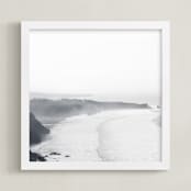 "In a Coastal Reverie " - Art Print in Mist by Shannon Howard - Framed