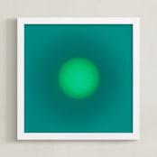 "Sun in the dust. Variations 56" - Art Print in Dark Aqua Light Green by Arash Fattahi Acosta - Framed