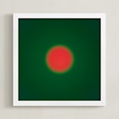 "Sun in the dust. Variations  55" - Art Print in Green Red by Arash Fattahi Acosta - Framed