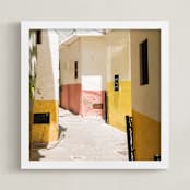 "Kasbah" - Art Print in Citron by Heather Deffense - Framed