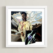 "World's Collide" - Art Print in GLACIER BLUE by Curtis Newkirk - Framed