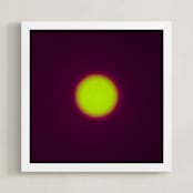 "Sun in the dust. Variations 46" - Art Print in Purple and Lemon by Arash Fattahi Acosta - Framed