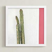 "Palm Springs 4" - Art Print in Pop of Pink by Shannon Howard - Framed
