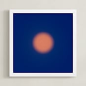 "Sun in the dust. Variations 54" - Art Print in Blue and Yellow by Arash Fattahi Acosta - Framed