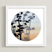 "Dusk Blossom" - Art Print in Clementine Yellow by Nature Inspired - Framed