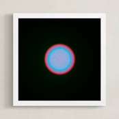 "Sun in the dust. Variations 51" - Art Print in Black Blue Red by Arash Fattahi Acosta - Framed