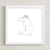 "model28" - Art Print in white by Miranda Mol - Framed