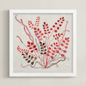 "Red Study I" - Art Print in Persimmon by Aspa Gika - Framed
