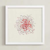 "RED STUDY II / Moss" - Art Print in Persimmon by Aspa Gika - Framed