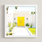 "Yellow Door" - Art Print in Sun by Shawna Urban - Framed