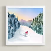 "Good Turn" - Art Print in Golden Morning by Shannon - Framed