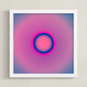 "Sun in the dust. Variations 31" - Art Print in Blue and Magenta by Arash Fattahi Acosta - Framed