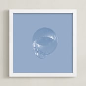 "Salish" - Art Print in Sky Blue by Lynann Colligan - Framed