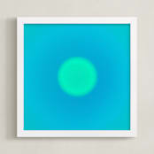 "Sun in the dust. Variations 50" - Art Print in Blue and Cyan by Arash Fattahi Acosta - Framed