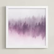 "Forest Magic I" - Art Print in Lilac Pink by Lynann Colligan - Framed