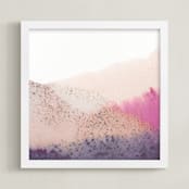 "Wildflower Blooms" - Art Print in fuchsia pink by Sadie Holden - Framed