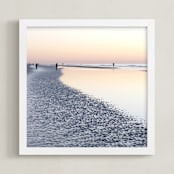 "Early Glow" - Art Print in salmon by Debra Pruskowski - Framed