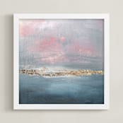 "Deep Exhale" - Art Print in Blush by Nicole Walsh - Framed