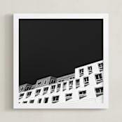 "Rectangle with a Square" - Art Print in coal by Kamala Nahas - Framed