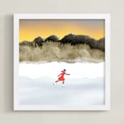 "Calmly Bright" - Art Print in Sunrise by Shannon - Framed