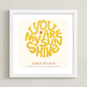 "Forever Sunshine" - Personalized Art Print in Goldenrod by Carrie ONeal - Framed