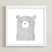 "furry bear" - Art Print in furry bear by Susanne Kasielke - Framed
