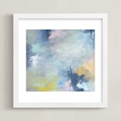 "Blissful Escape No. 1" - Art Print in Periwinkle by Julia Contacessi - Framed