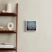 "Just off the dock I" - Art Print in Steel Blue by Jacquelyn Sloane Siklos - In a Room