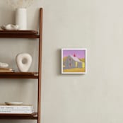 "Canary Cottage" - Art Print in Lavender Sky by Carol C. Young - In a Room