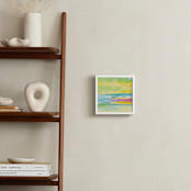 "Colorful Waves" - Art Print in Cadmium by Lucrecia Caporale - In a Room