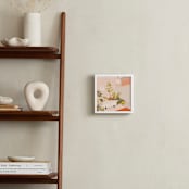 "Dream Bathroom" - Art Print in peach by Lisa Nelson - In a Room