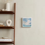"White Blur" - Art Print in sky blue by Jennifer Hallock - In a Room
