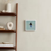 "Topanga Hat Wearing Surfer" - Art Print in cerulean by Annie Seaton - In a Room