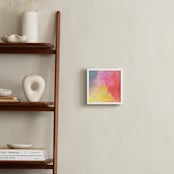 "Hot Hues" - Art Print in Hot Coral by 2birdstone - In a Room
