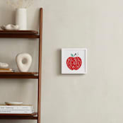 "Lettered Apple of My Eye" - Art Print in Crimson Red by curiouszhi - In a Room