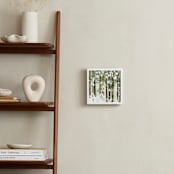 "Forest Snow- Square" - Art Print in Forest Green by Yao Cheng Design - In a Room