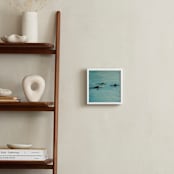 "Paddling Out" - Art Print in Marine Green by Annie Seaton - In a Room
