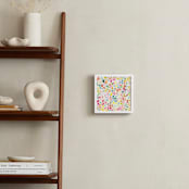 "Spots in Coral and Turquoise" - Art Print in Turquoise by Yao Cheng Design - In a Room