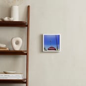 "Rendezvous in Palm Springs " - Art Print in Sky Blue  by TweetSweet - In a Room