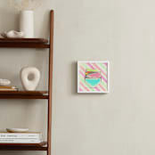 "Candy Bowls" - Art Print in Candy Turquoise by Sonal Nathwani - In a Room
