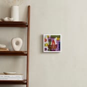 "Abstract Floral Shapes " - Art Print in Plush Magenta by Lee-Anne Schmidt - In a Room