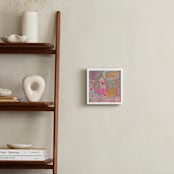 "Sherbet Flowers" - Art Print in Sherbet Peach by Nicole Simms - In a Room