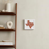 "Texas Highway Map" - Art Print in Orange by Jessie Steury - In a Room