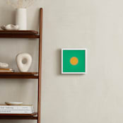 "Sun in the dust. Variations 44" - Art Print in Turquoise and Yerllow by Arash Fattahi Acosta - In a Room