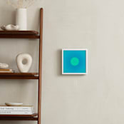 "Sun in the dust. Variations 50" - Art Print in Blue and Cyan by Arash Fattahi Acosta - In a Room