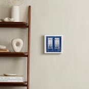 "Behind The Blue Door" - Art Print in rolyal blue by Kathy Par - In a Room