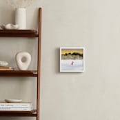 "Calmly Bright" - Art Print in Sunrise by Shannon - In a Room