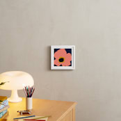 "Flower Power Beauty" - Art Print in Salmon Pink by Deborah Velasquez - In a Room