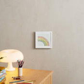 "Somewhere in the Rainbow" - Art Print in Pastel Multi-color by Tina Faselli - In a Room